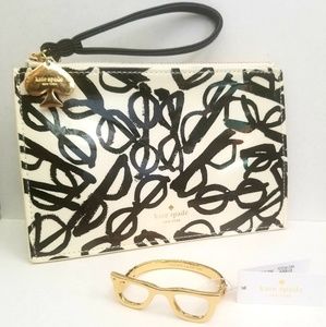 Kate Spade glasses bracelet and wristlet